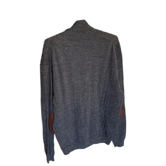 Joseph Abboud Gray Wool Blend Turtleneck Men’s. Sweater with elbow pads XL - Picture 3 of 13
